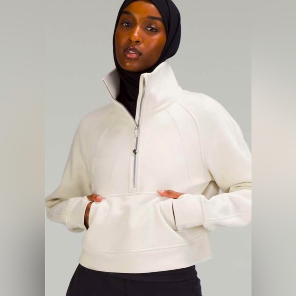 lululemon oversized funnel neck peleton half zip